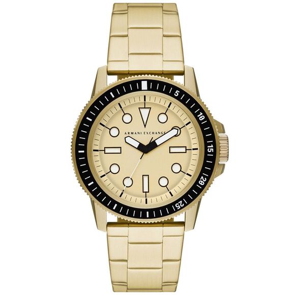 Armani Exchange Leonardo Gold-Tone Mens Watch - Picture 1 of 3